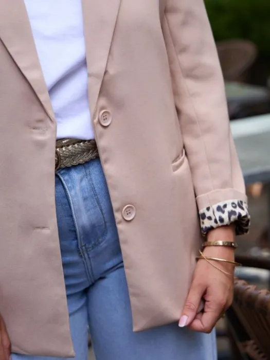 Shop Blazer Laura Camel/Léopard Vestes