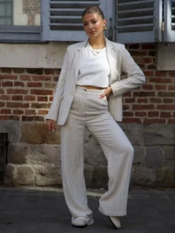Discount Blazer Romane Beige/Noir Vestes