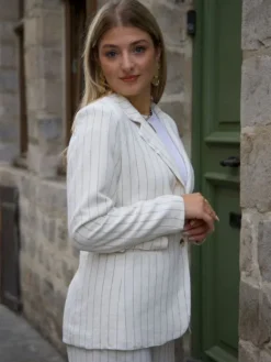 Discount Blazer Romane Beige/Noir Vestes