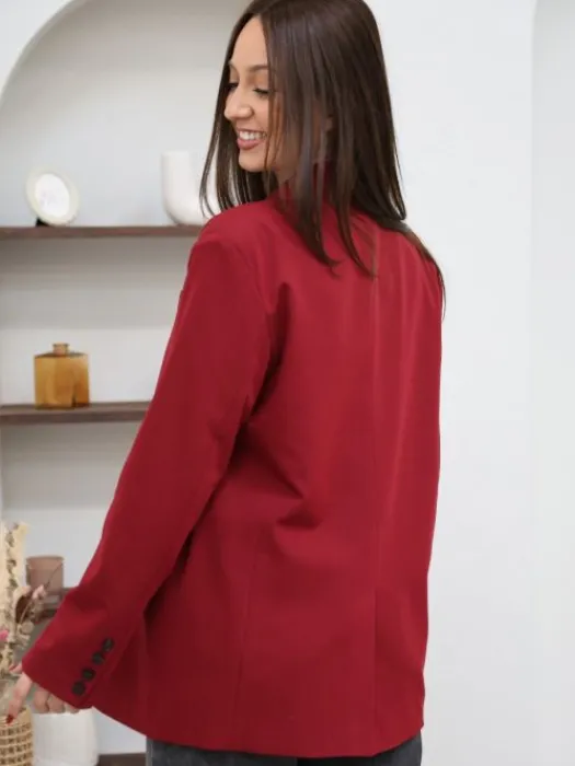 Store Blazer Tissia Bordeaux Vestes