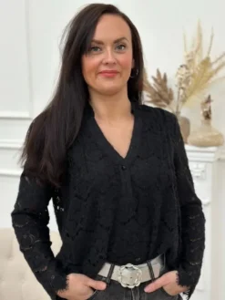 Shop Blouse Charline Noir Blouses & Chemises