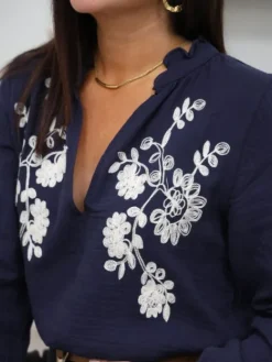 Cheap Blouse Delphine Marine Blouses & Chemises