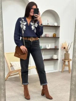 Cheap Blouse Delphine Marine Blouses & Chemises