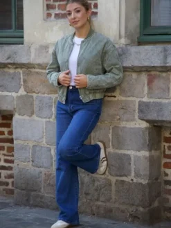 Store Bomber Soline Kaki Vestes