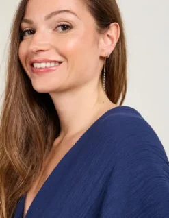Clearance Boucle d'oreilles Séléné Bleu Bijoux