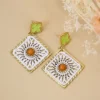 Clearance Boucles d'oreilles Nathalya Vert Bijoux