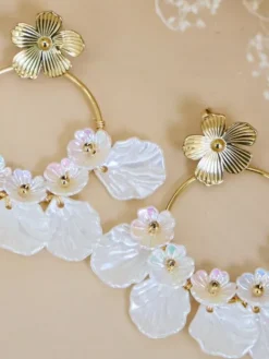 Hot Boucles d'oreilles Pascaline Blanc Bijoux