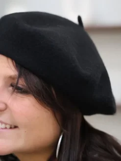 Cheap Béret Bonnie Noir Echarpes, Bonnets & Cagoules