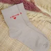 Shop Chaussettes Amour Beige Chaussettes