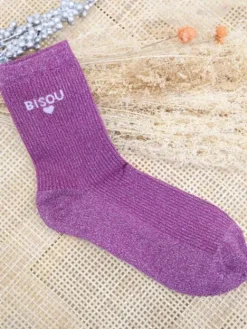 Flash Sale Chaussettes Bisou Violet Chaussettes