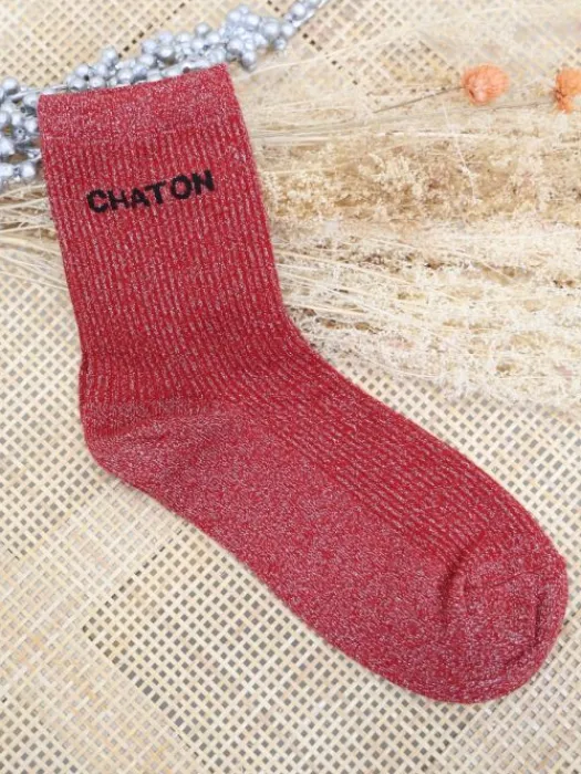 Best Chaussettes Chaton Rouge Chaussettes
