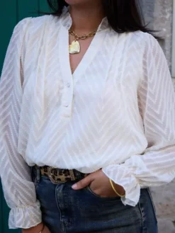 Shop Chemise Athéna Beige Blouses & Chemises