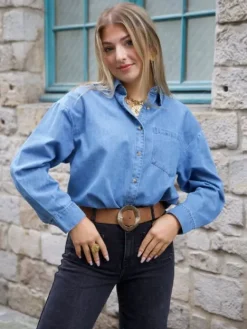 Best Sale Chemise Lyna Bleu clair Blouses & Chemises