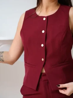 Outlet Gilet Abbie Bordeaux Pulls Et Gilets