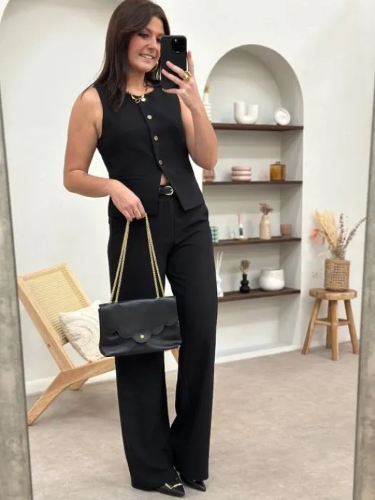 Discount Gilet Abbie Noir Pulls Et Gilets
