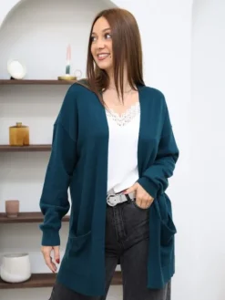 Flash Sale Gilet Amelie Bleu pétrole Pulls Et Gilets