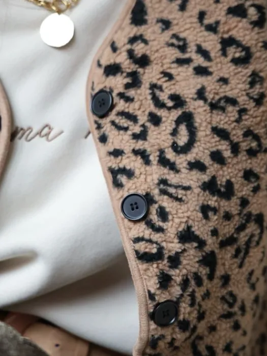 New Gilet Gloria Léopard Collection Mère Fille|Pulls Et Gilets