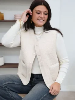 Best Gilet Morgane Beige Pulls Et Gilets