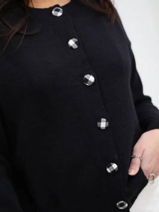 Shop Gilet Olga Noir Pulls Et Gilets