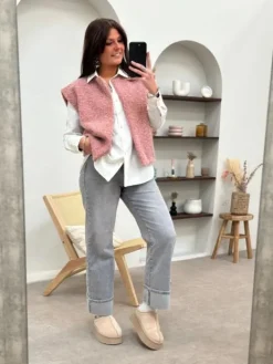 Best Sale Gilet Sixtine Rose Pulls Et Gilets