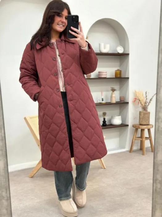 Shop Gilet Zéline Rose Pulls Et Gilets