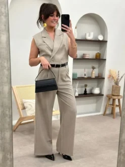 Online Gilet Zya Taupe Vestes