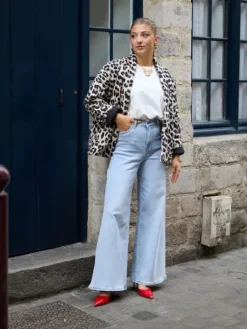 Cheap Jean Droit Manuela Bleu clair Jeans