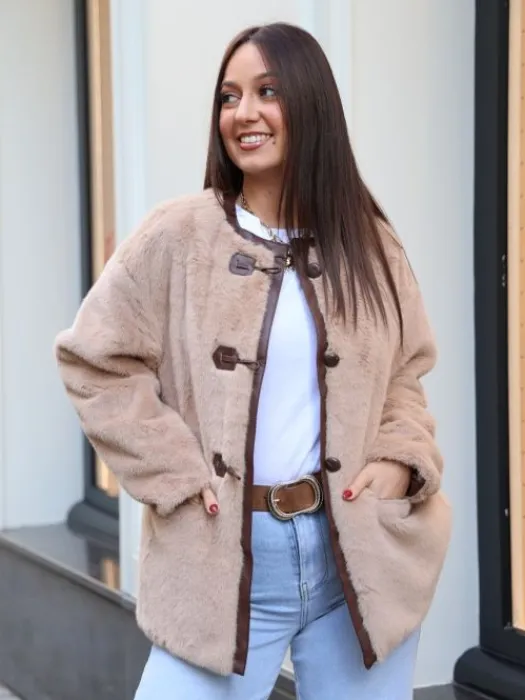 Cheap Manteau Bella Camel Manteaux