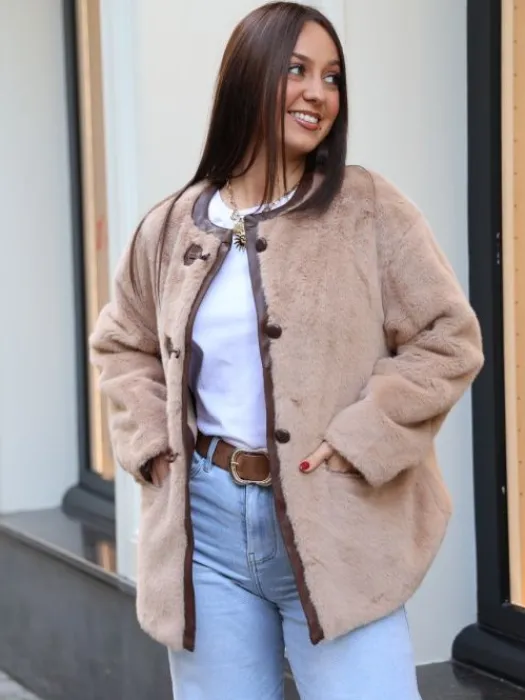 Cheap Manteau Bella Camel Manteaux