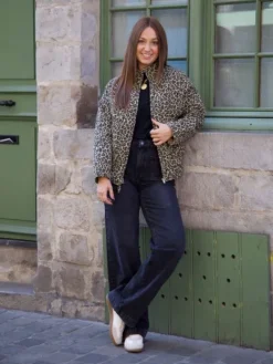 Clearance Manteau Kassy Leopard Manteaux
