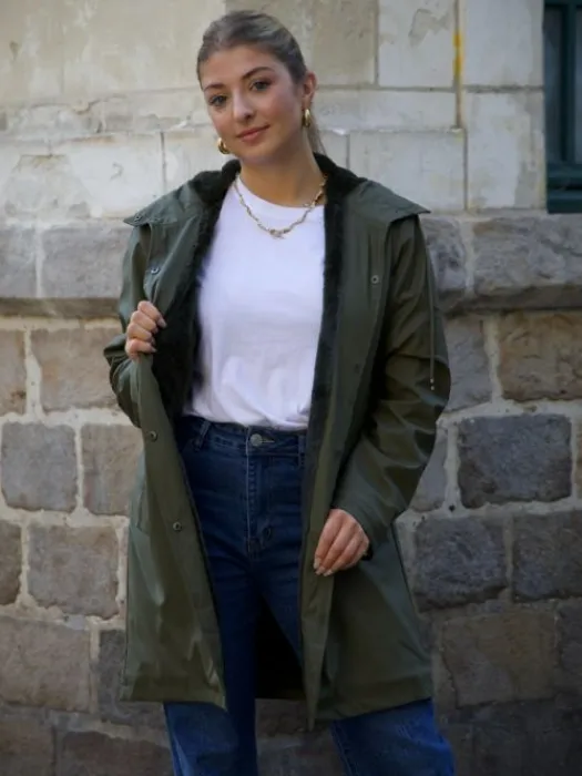Cheap Manteau Lucie Kaki Manteaux
