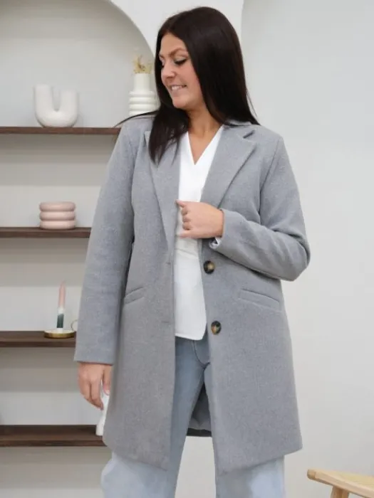Hot Manteau Nella Gris Manteaux