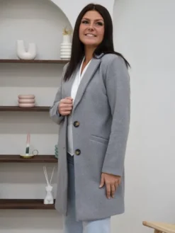Hot Manteau Nella Gris Manteaux