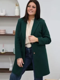 Sale Manteau Nella Vert Sapin Manteaux