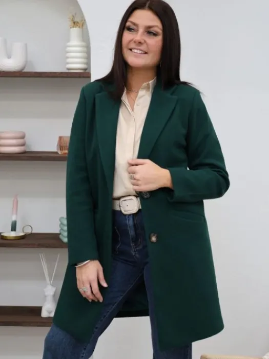 Sale Manteau Nella Vert Sapin Manteaux
