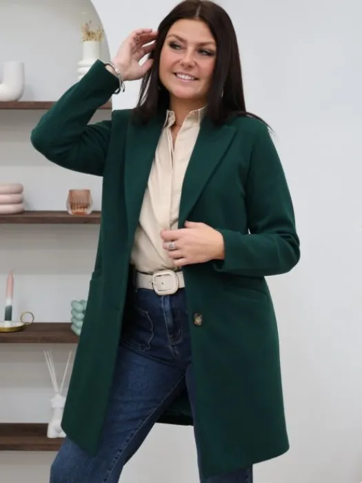 Sale Manteau Nella Vert Sapin Manteaux