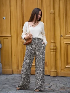 Discount Pantalon Asha Café Pantalons