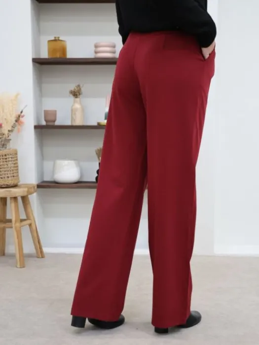 Store Pantalon Inaya Bordeaux Pantalons