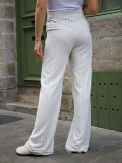 Shop Pantalon Jane Beige/Noir Pantalons