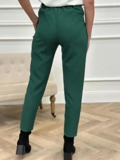 Hot Pantalon Loralie Vert Sapin Pantalons
