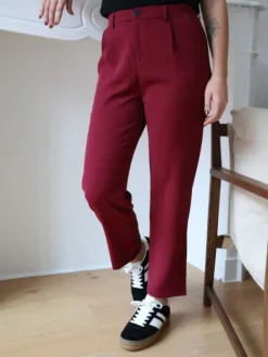 Fashion Pantalon Ornella Bordeaux Pantalons