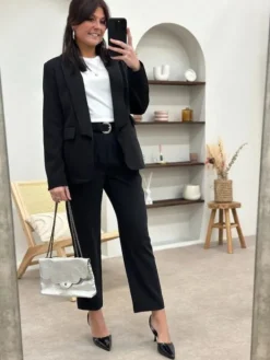 Clearance Pantalon Ornella Noir Pantalons