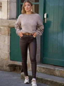 New Pantalon Slim Valentine Chocolat Pantalons