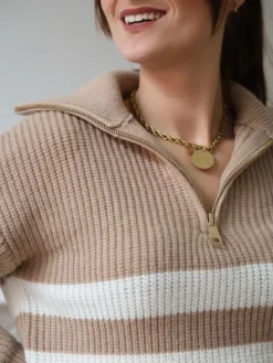 Clearance Pull Amélie Camel Collection Mère Fille|Pulls Et Gilets