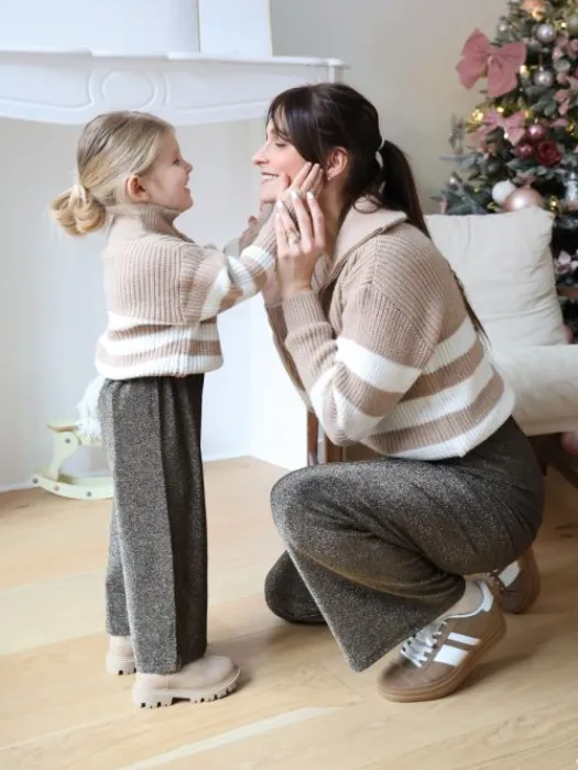 Clearance Pull Amélie Camel Collection Mère Fille|Pulls Et Gilets