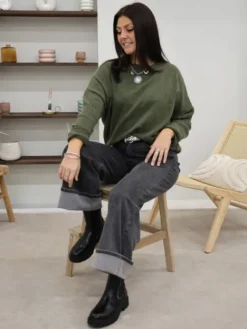 Fashion Pull Ashley Kaki Pulls Et Gilets