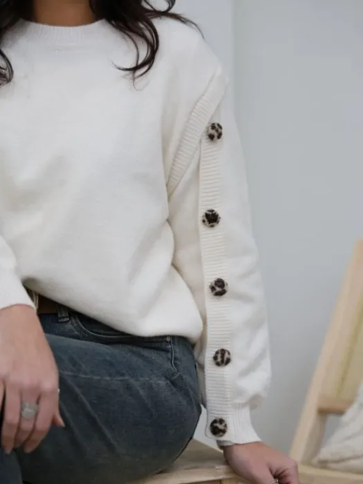 Shop Pull Cali Beige Pulls Et Gilets