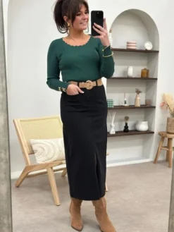 Cheap Pull Carolane Vert foncé Pulls Et Gilets