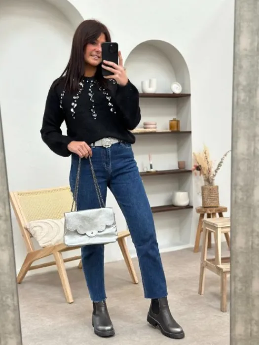 Store Pull Deva Noir Pulls Et Gilets