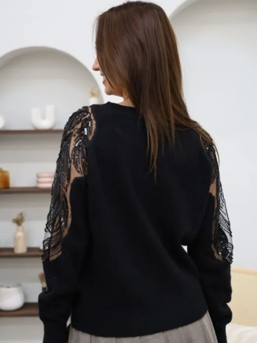 Best Sale Pull Flavia Noir Pulls Et Gilets